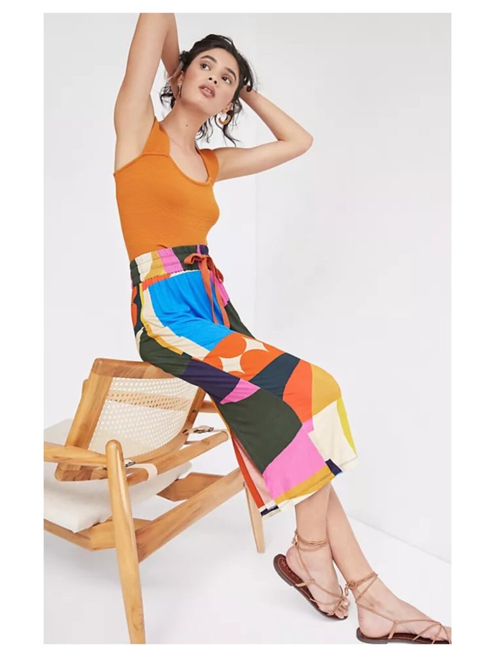 Anthropologie Conditions Apply Abstract Midi Skirt S